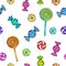 Set of candies and lollipops. Lollipop seamless pattern. Candy on stick with bow for design. Animation illustrations. Handwork. Or