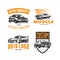 Set of car emblems. Street racing