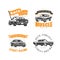 Set of car emblems. Street racing