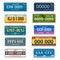 Set of car number plates of Europe, UK, America