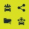 Set Car sharing, , Share folder and icon. Vector