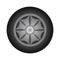 Set of car wheels. Automotive tires. Wheel disk icon isolated on white background. Automobile rims design