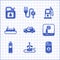 Set Car, Wind turbine, Barrel oil, Wastewater, Bottle of, Oil tanker ship, Petrol or gas station and Canister for