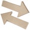 Set of cardboard navigation arrows