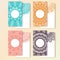 Set of cards. Ornate design can used for invitation, greeting or business card. Template for your design. Mandala vector backgroun