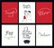 Set of cards with tango quotes