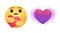 Set of Care Facebook Empathetic Emoji Reactions,  vector illustration