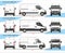 Set of Cargo Delivery Vans L2H2 2020