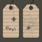 Set of carton halloween gift tags