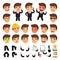 Set of Cartoon Businessman Character for Your