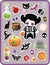 Set of cartoon Halloween sticker