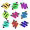 Set of cartoon paper colored zigzag Ribbons