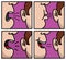 Set of cartoons. Close to the mouth with different movement.