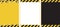 Set of caution safety banners. Black yellow white striped vertical poster. Caution safety template. Stripe yellow black