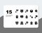 Set of cctv in house and office glyph style icon