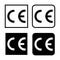 Set of CE mark symbol for conformite europeenne, clean label product, information vector illustration sign