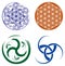 Set of Celtic Symbols and Flower of Life