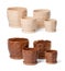 Set of ceramic flowerpots for indoor plants