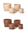 Set of ceramic flowerpots for indoor plants