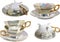 Set of ceramic vintage tea cup