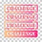 Set of Challenge stamp symbol, label sticker sign button, text banner vector illustration