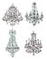 Set of chandelier drawings