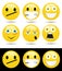 Set of characters of yellow emotions