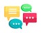 Set of Chat Web Bubbles Isolated. Interface Dialog