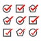 Set of check mark icons