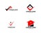 Set of Check Mark Real Estate Logo Template