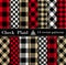 Set Check  Plaid  Seamless Patterns Backgrounds