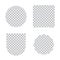Set of checkered, empty, transparent pattern frames