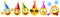 Set of cheerful characters of emoji