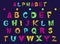 Set of cheerful letters of the English alphabet