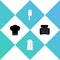 Set Chef hat, Kettle with handle, Meat chopper and Toaster toasts icon. Vector