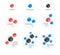 Set of chemical and physical atoms molecules. Illustration.