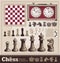 Set of chess vector design elements