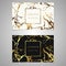 Set of chic and elegant business card with faux gold foil and ma