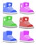Set of children fat shoes sneakers