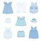 Set of children`s clothing. Baby clothes