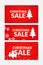Set of Christmas annual sale banners