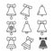 Set of Christmas bell icons