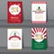 Set of Christmas brochures in vintage style