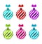 Set Christmas Colorful Glassy Balls