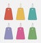 Set Christmas colorful vintage discount tickets