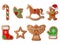 Set of christmas gingerbreads