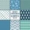 Set Of Christmas And New Year Seamless Patterns.