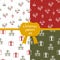 Set of christmas seamless patterns in cartoon style