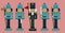 Set of christmas soldier nutcrackers