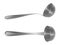 Set of chrome ladles in different angles